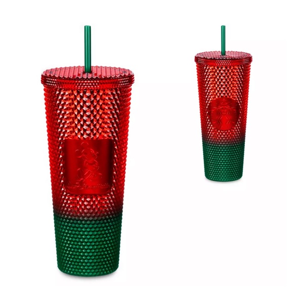 NWT Disney Mickey Mouse Christmas Starbucks® Tumbler with Straw - Picture 3 of 6